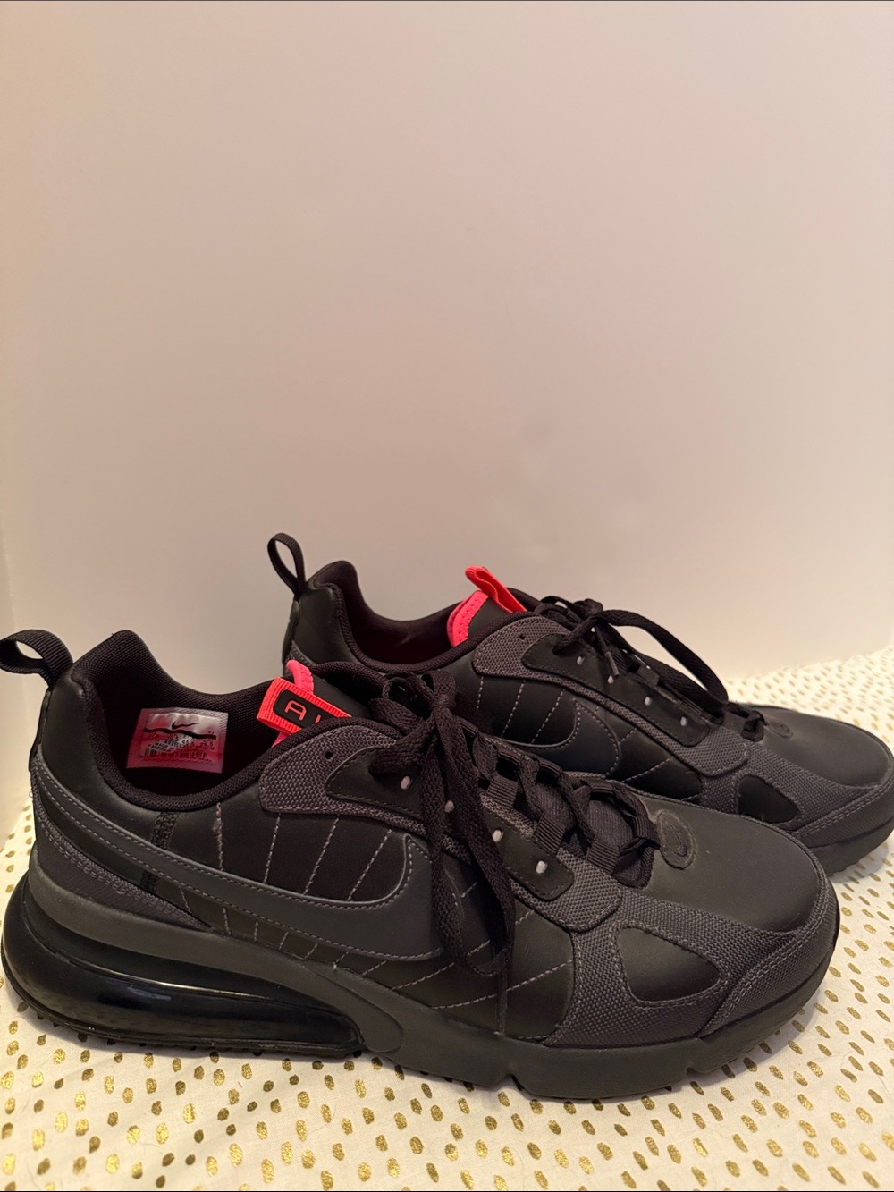 Nike Black Sneakers with Pink Trim